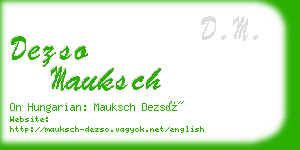 dezso mauksch business card